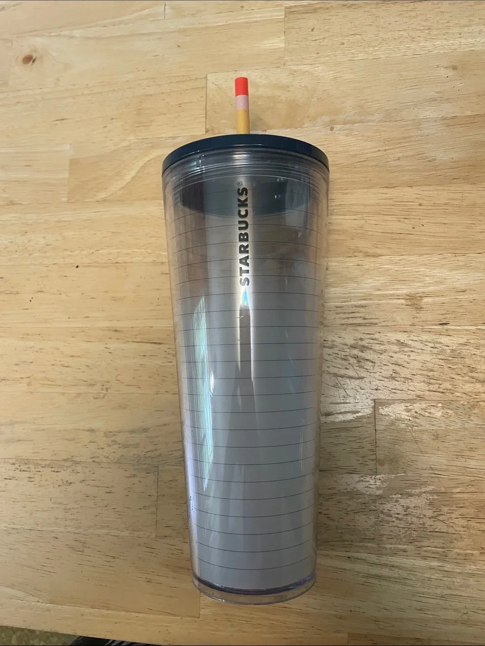 Starbucks Teacher Cup Tumbler Paper with Eraser Straw